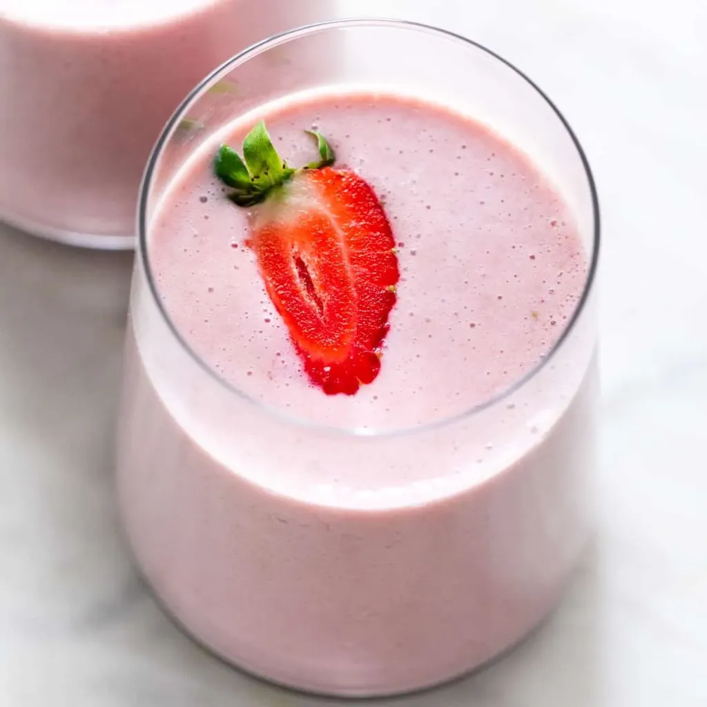 Jugo de fresa con leche